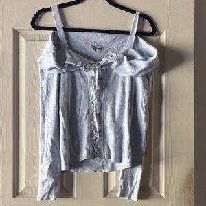 Guess Light blue  Lace-Up Blouse